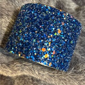 Blue Glitter Cuff Bracelet